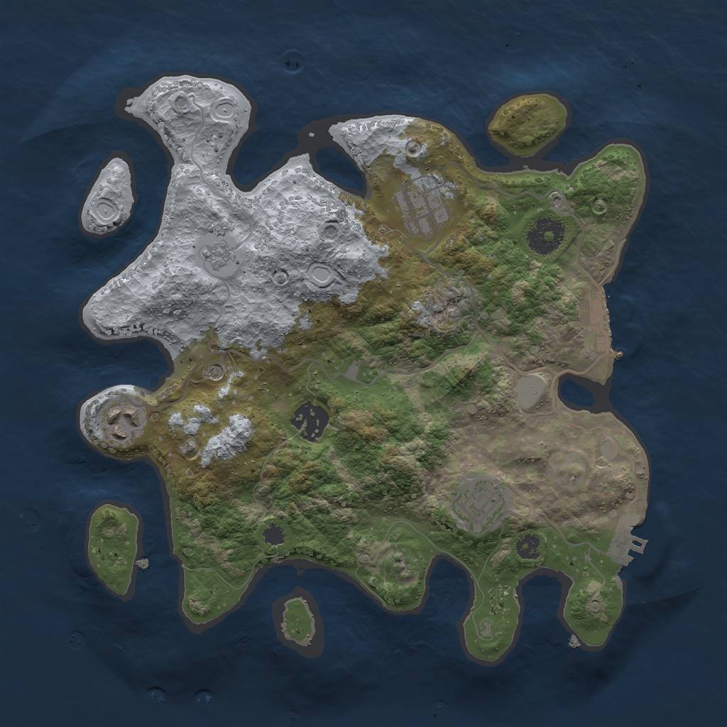 Rust Map: Procedural Map, Size: 3000, Seed: 340654389, 13 Monuments