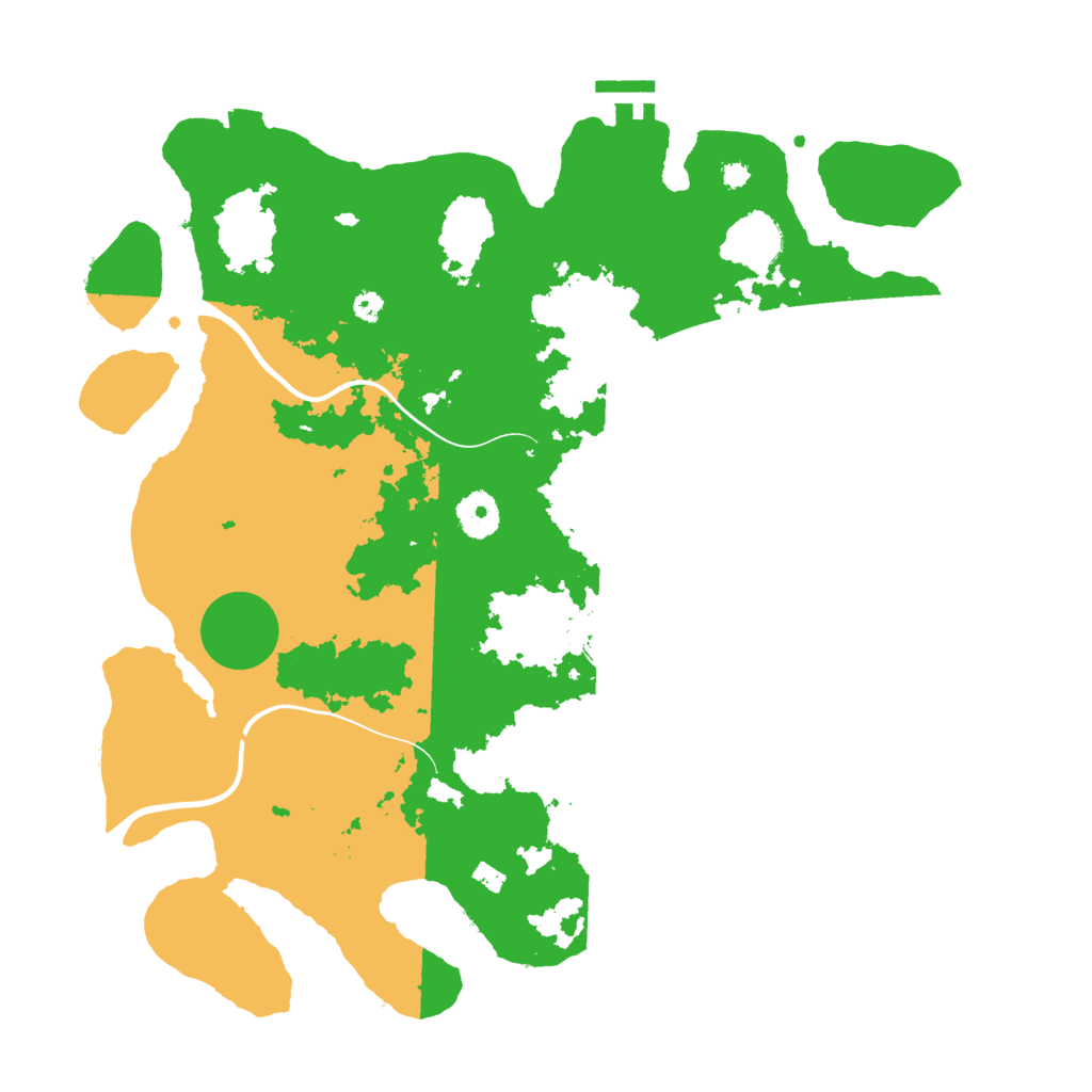 Biome Rust Map: Procedural Map, Size: 3700, Seed: 538749