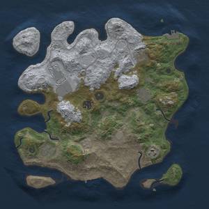 Thumbnail Rust Map: Procedural Map, Size: 3500, Seed: 1902070950, 16 Monuments