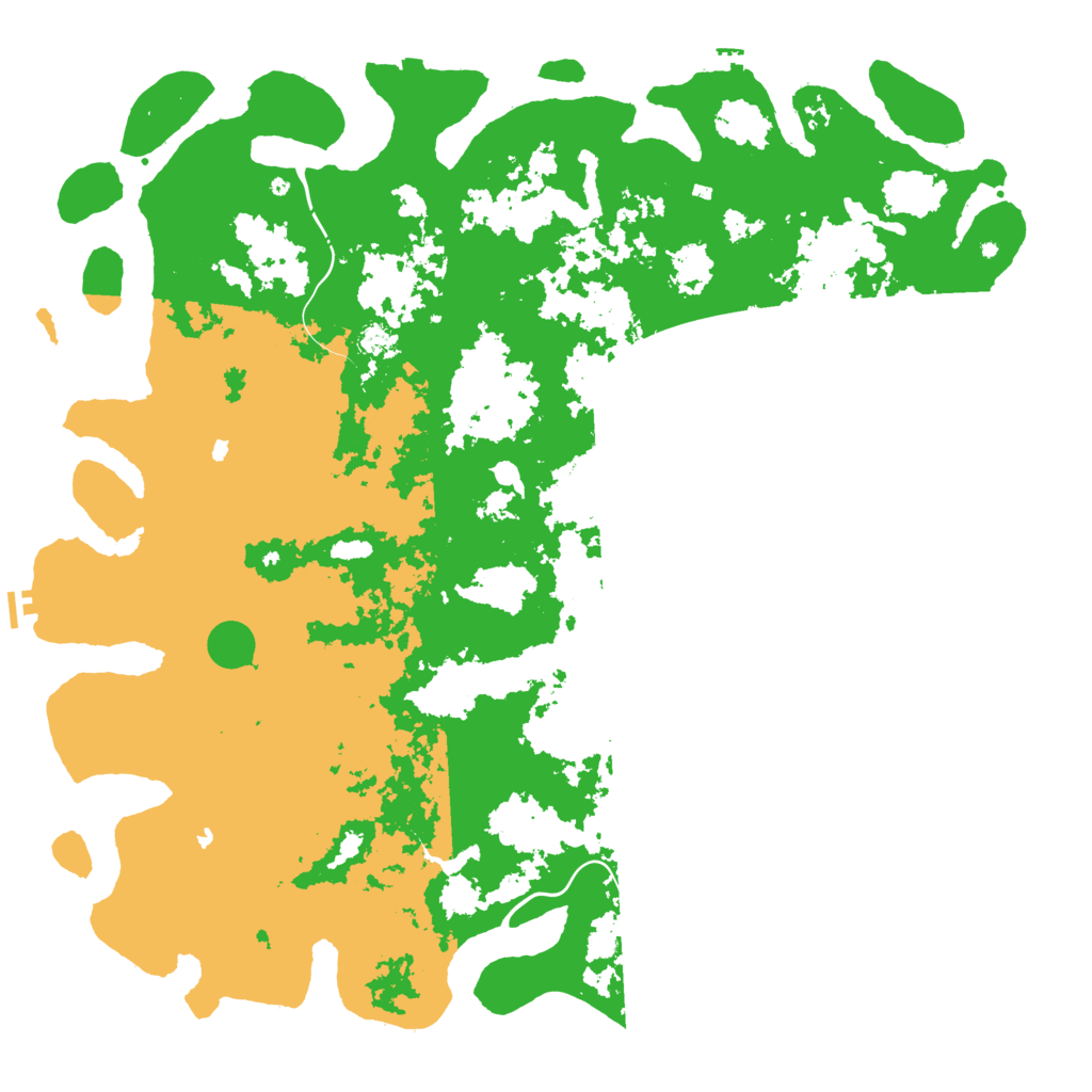 Biome Rust Map: Procedural Map, Size: 6000, Seed: 521342