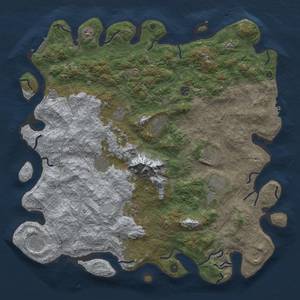 Thumbnail Rust Map: Procedural Map, Size: 5000, Seed: 1833687683, 20 Monuments