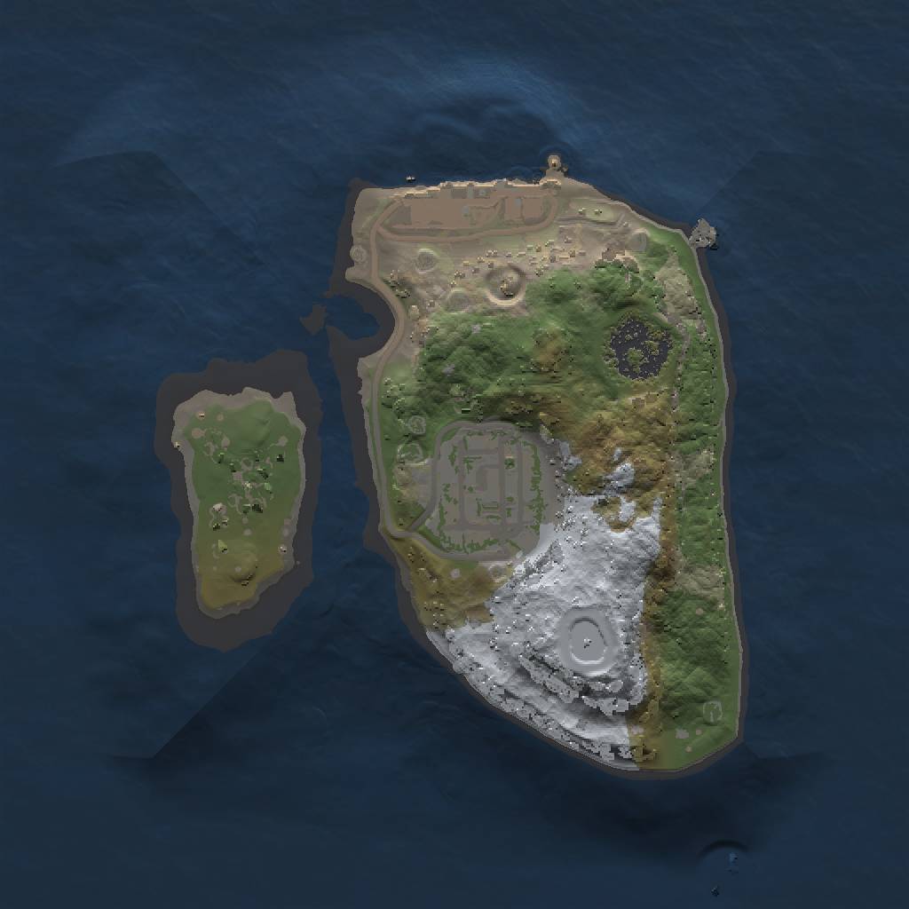 Rust Map: Procedural Map, Size: 1500, Seed: 1493452993, 6 Monuments