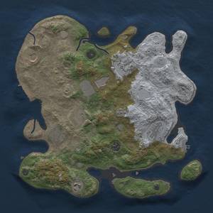 Thumbnail Rust Map: Procedural Map, Size: 3500, Seed: 89297605, 16 Monuments