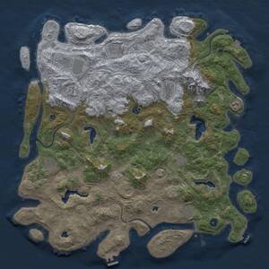 Thumbnail Rust Map: Procedural Map, Size: 5000, Seed: 477202782, 17 Monuments