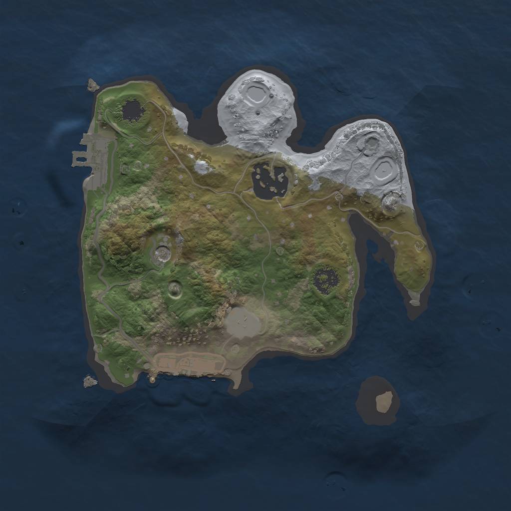 Rust Map: Procedural Map, Size: 2000, Seed: 8653, 9 Monuments