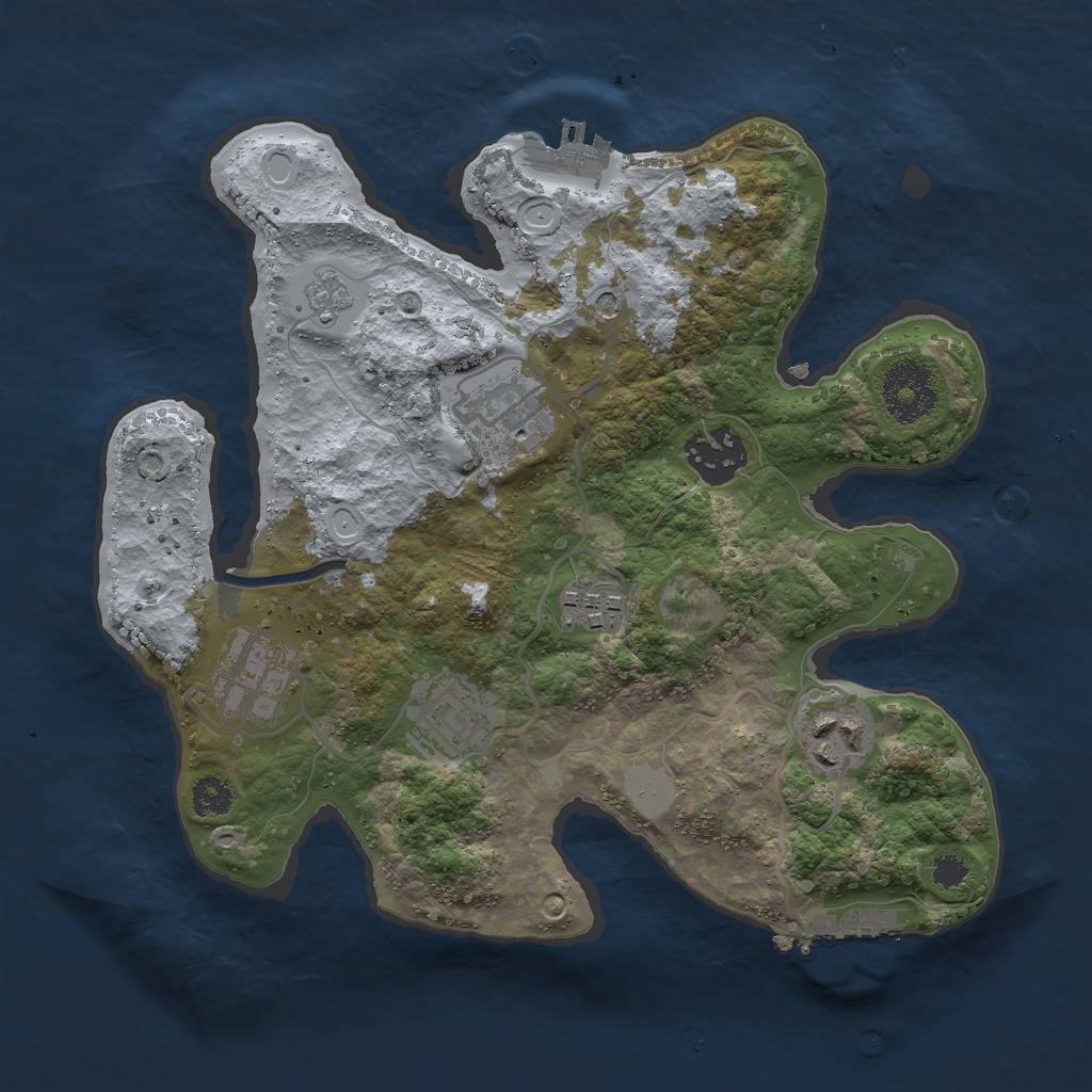 Rust Map: Procedural Map, Size: 2800, Seed: 575146639, 15 Monuments
