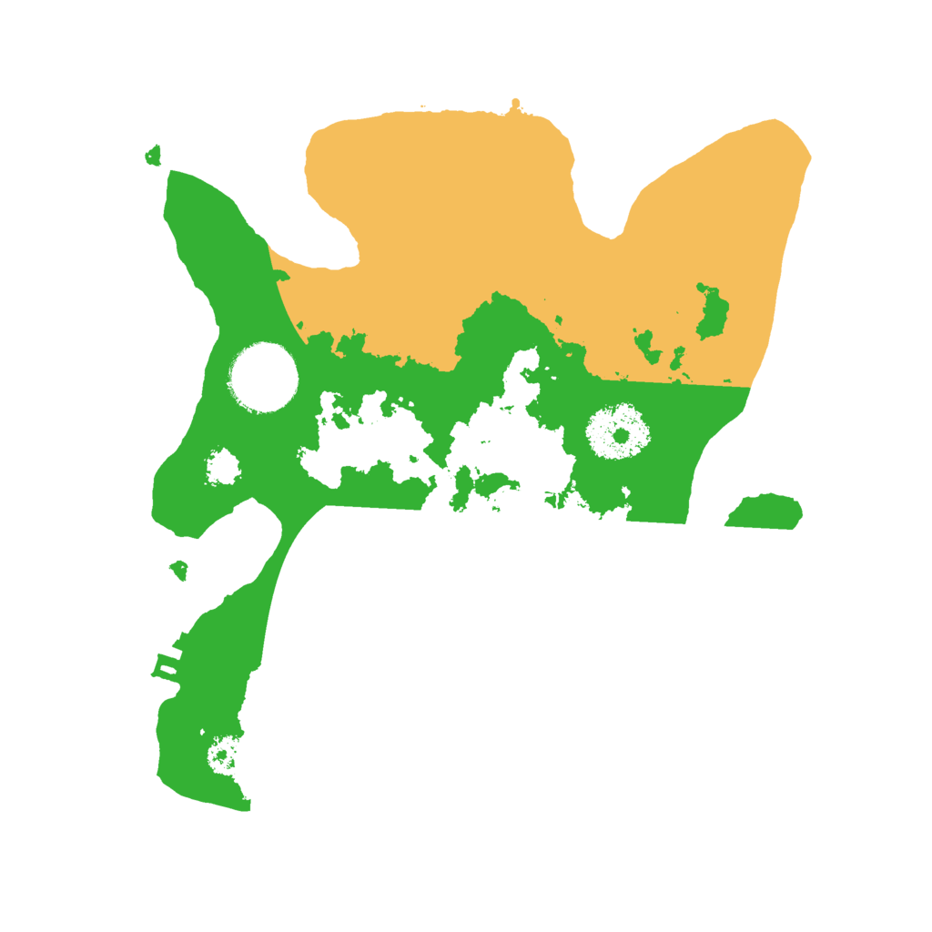 Biome Rust Map: Procedural Map, Size: 2400, Seed: 44444