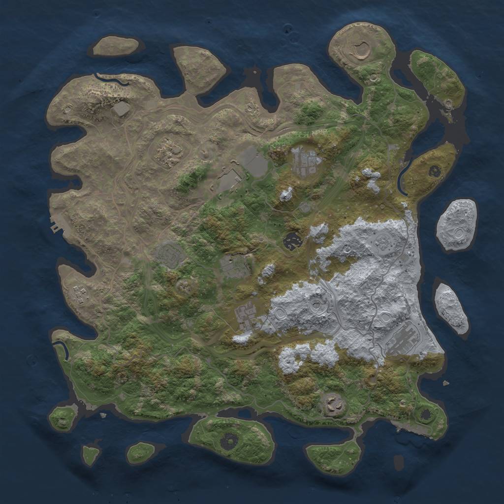 Rust Map: Procedural Map, Size: 4250, Seed: 1769963821, 20 Monuments