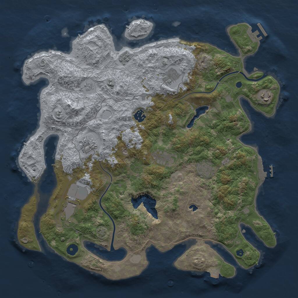 Rust Map: Procedural Map, Size: 4000, Seed: 1772236938, 14 Monuments
