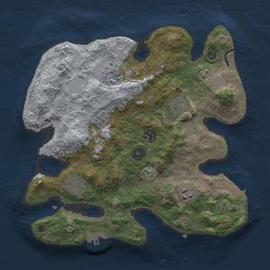 Thumbnail Rust Map: Procedural Map, Size: 3000, Seed: 1109, 15 Monuments