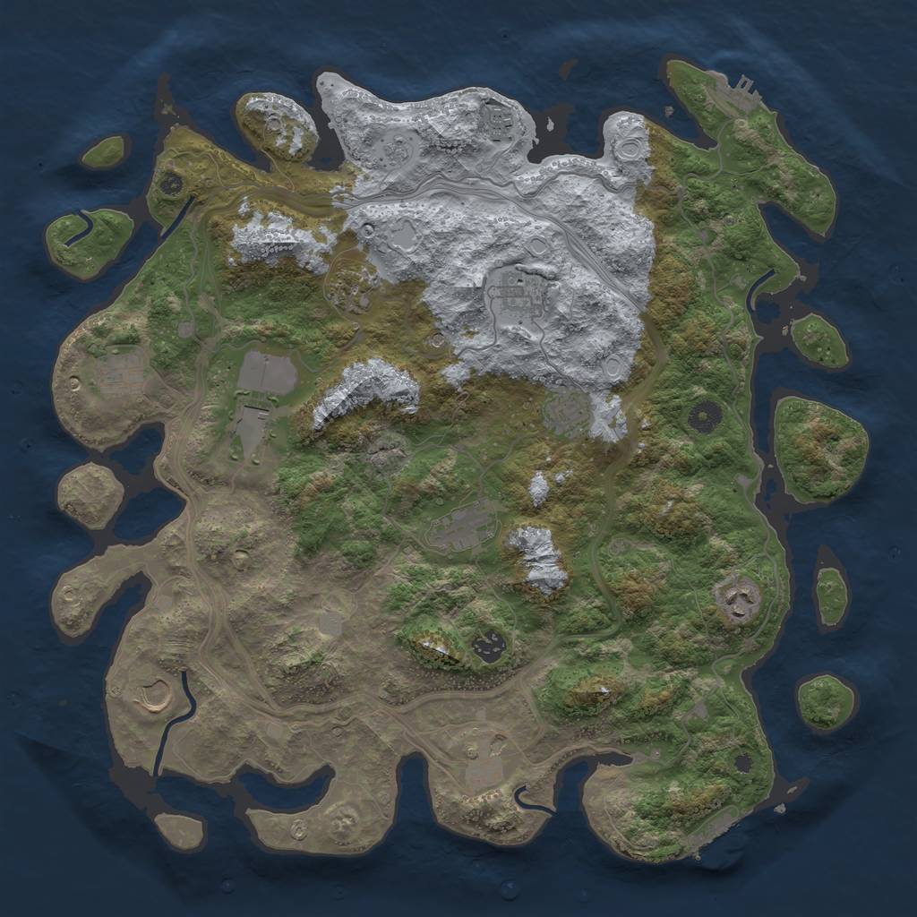 Rust Map: Procedural Map, Size: 4250, Seed: 510392697, 20 Monuments