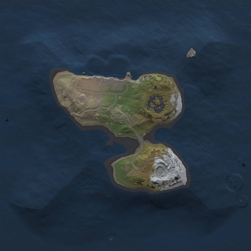 Rust Map: Procedural Map, Size: 1350, Seed: 1421152490, 5 Monuments