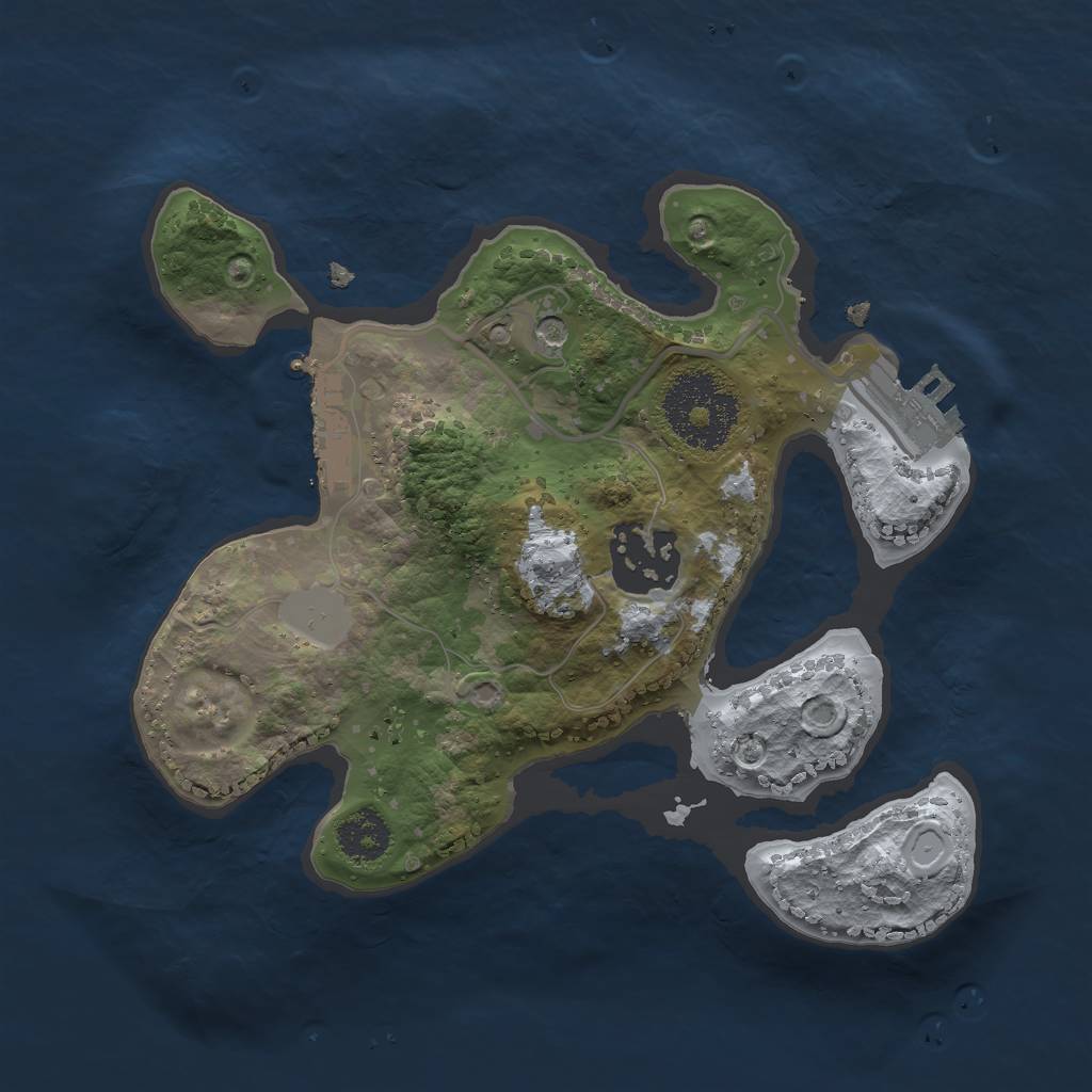 Rust Map: Procedural Map, Size: 2200, Seed: 1689905550, 9 Monuments