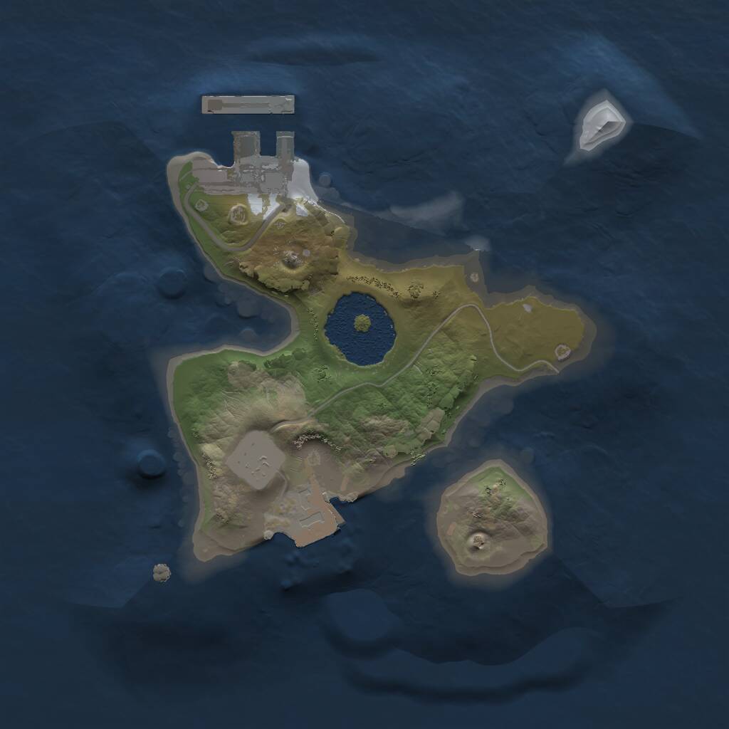 Rust Map: Procedural Map, Size: 1591, Seed: 13825, 2 Monuments
