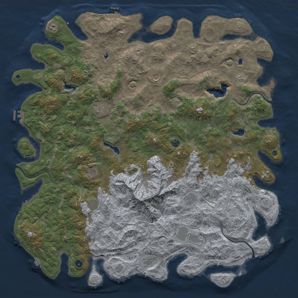 Rust Map: Procedural Map, Size: 5987, Seed: 50000, 17 Monuments