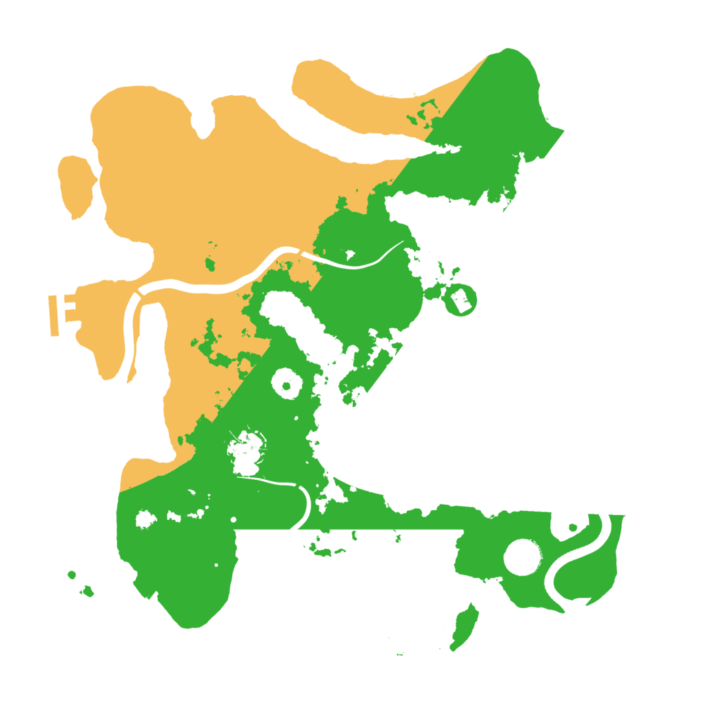 Biome Rust Map: Procedural Map, Size: 3500, Seed: 72227271