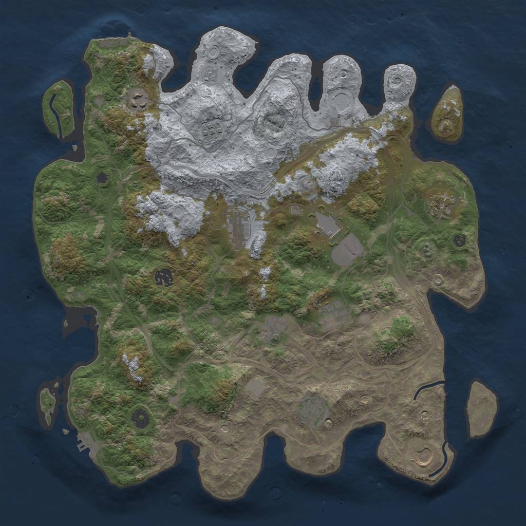 Rust Map: Procedural Map, Size: 4250, Seed: 5784, 19 Monuments