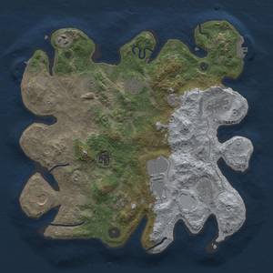 Thumbnail Rust Map: Procedural Map, Size: 3500, Seed: 19371676, 19 Monuments