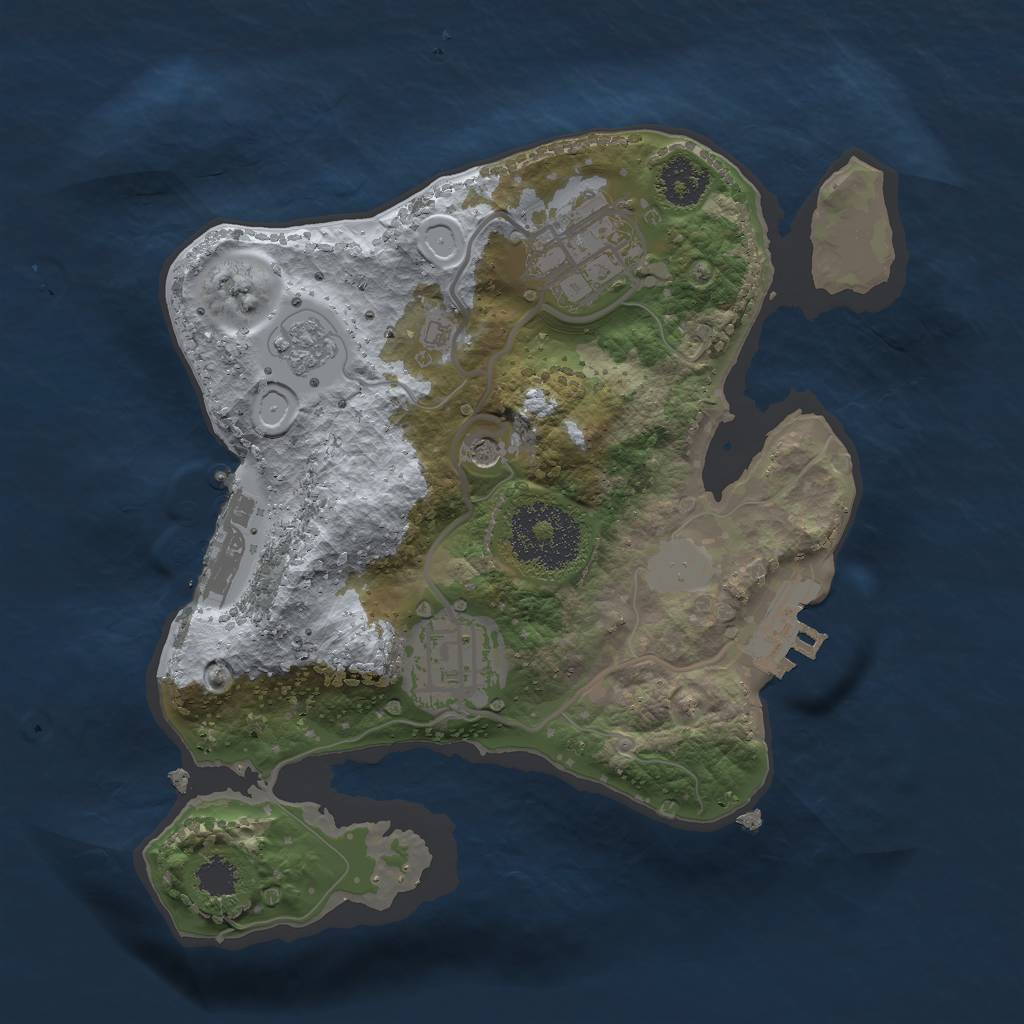 Rust Map: Procedural Map, Size: 2200, Seed: 9335, 11 Monuments
