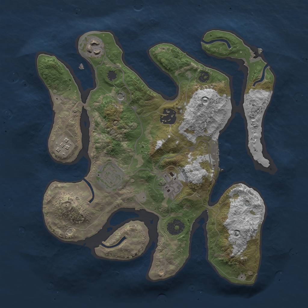 Rust Map: Procedural Map, Size: 2800, Seed: 420, 9 Monuments