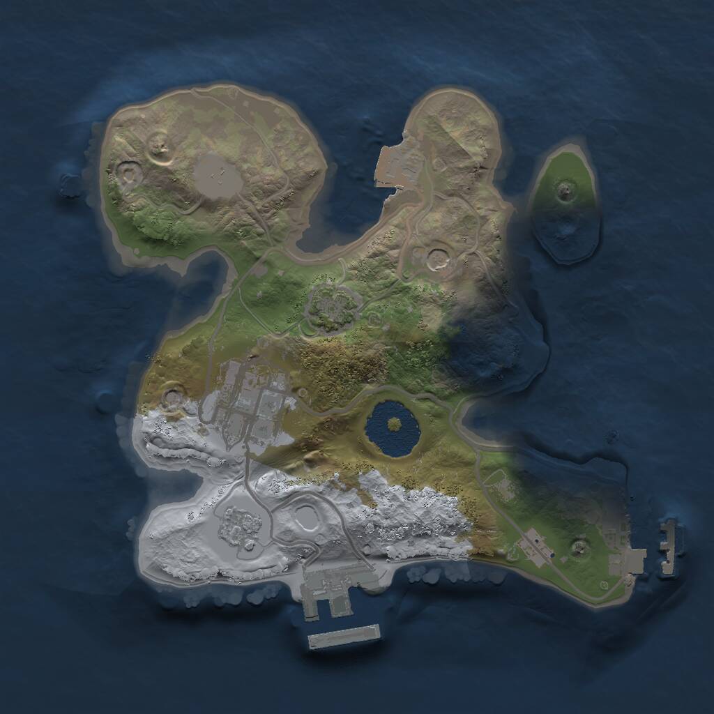 Rust Map: Procedural Map, Size: 2000, Seed: 11109, 7 Monuments