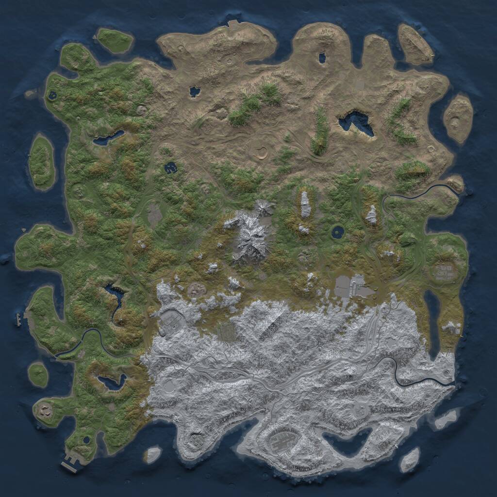 Rust Map: Procedural Map, Size: 6000, Seed: 11674752, 17 Monuments