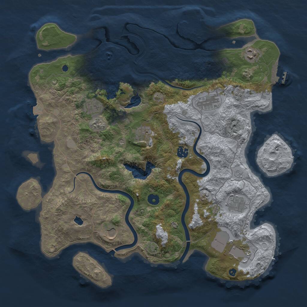 Rust Map: Procedural Map, Size: 4000, Seed: 899767438, 15 Monuments