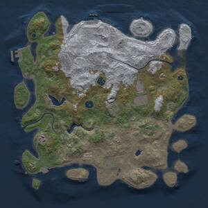 Thumbnail Rust Map: Procedural Map, Size: 4000, Seed: 106242443, 14 Monuments