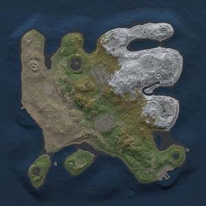Thumbnail Rust Map: Procedural Map, Size: 2500, Seed: 23424, 11 Monuments