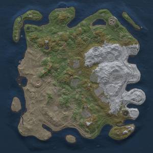 Thumbnail Rust Map: Procedural Map, Size: 4250, Seed: 1270148117, 20 Monuments