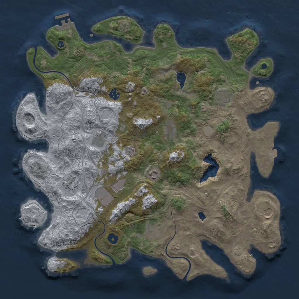 Rust Map: Procedural Map, Size: 4250, Seed: 1435390405, 15 Monuments
