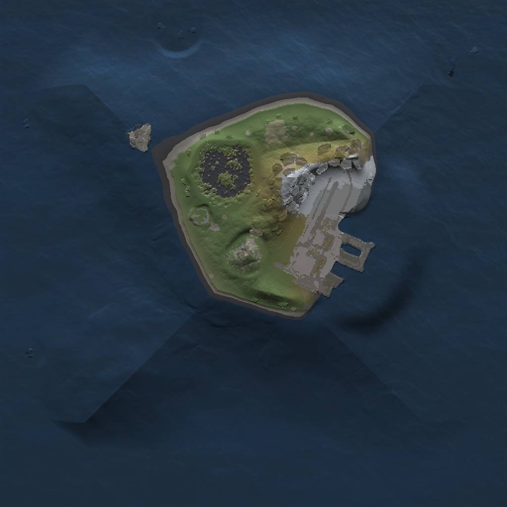 Rust Map: Procedural Map, Size: 1000, Seed: 9696, 4 Monuments