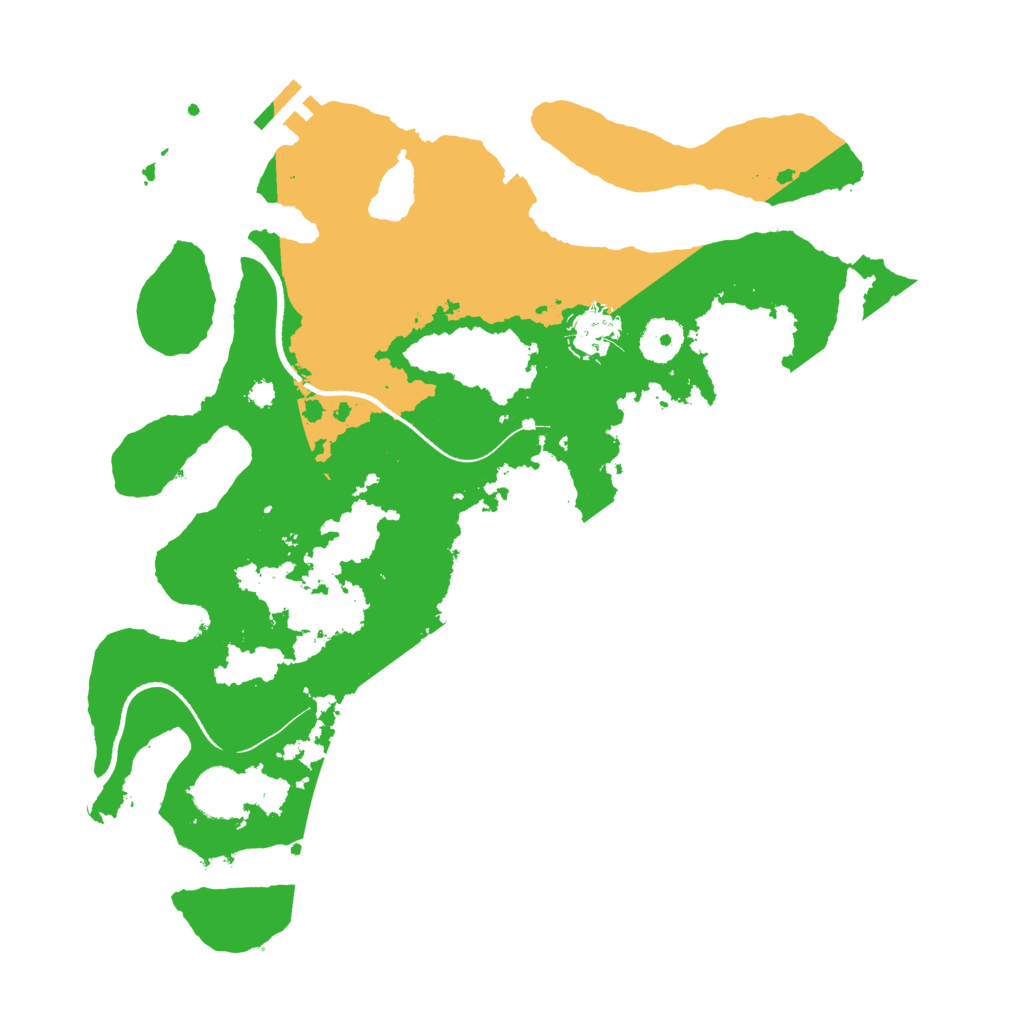 Biome Rust Map: Procedural Map, Size: 3500, Seed: 46578