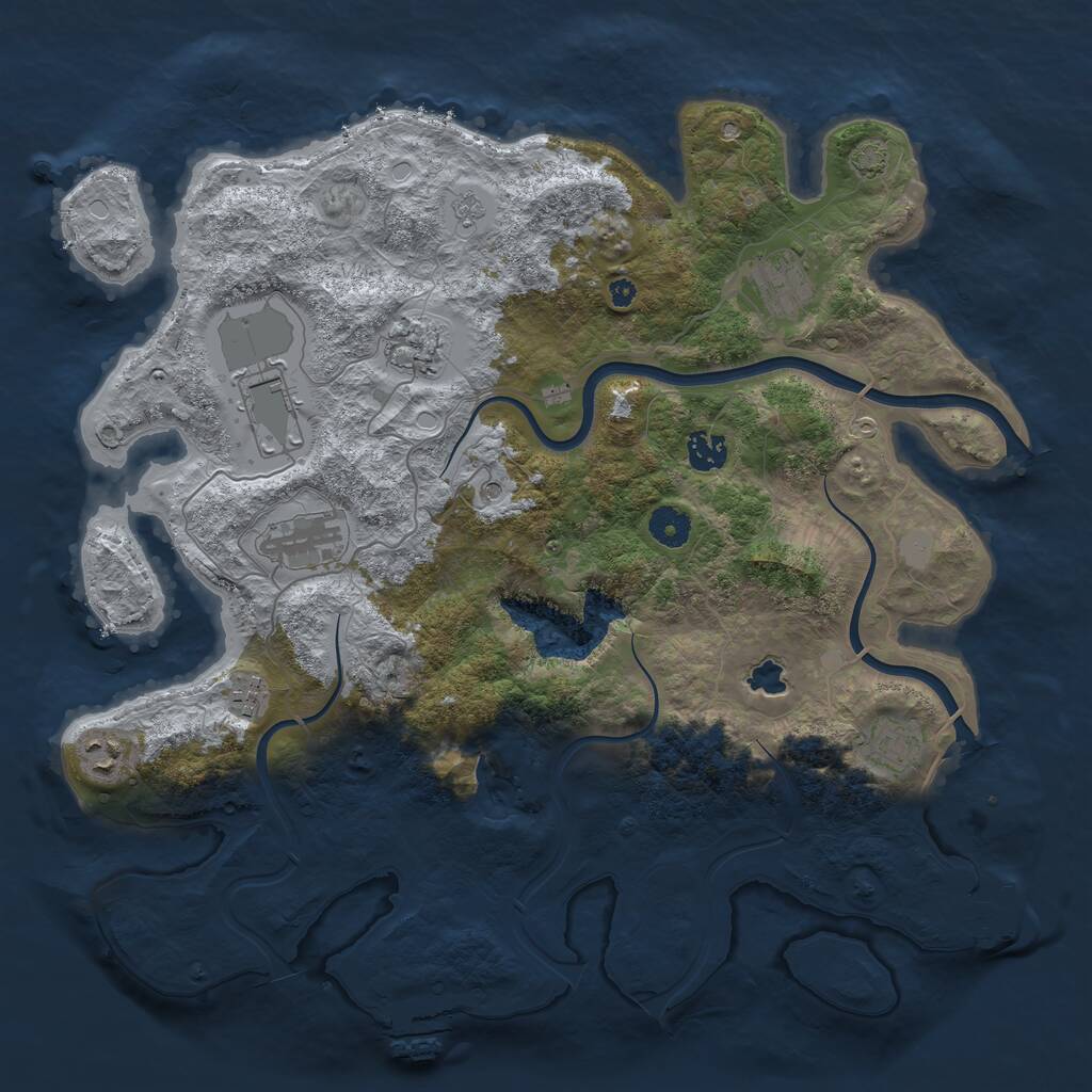 Rust Map: Procedural Map, Size: 4000, Seed: 1629088959, 14 Monuments