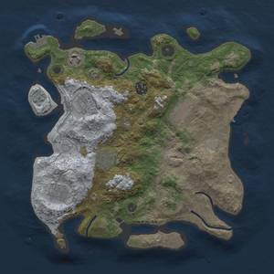 Thumbnail Rust Map: Procedural Map, Size: 3250, Seed: 654962186, 15 Monuments