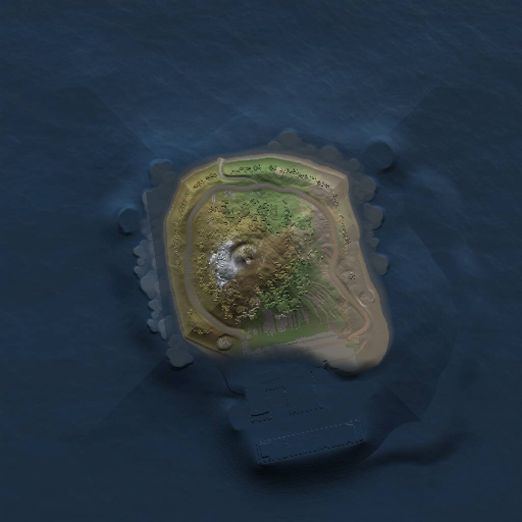 Rust Map: Procedural Map, Size: 1000, Seed: 1234235443, 2 Monuments