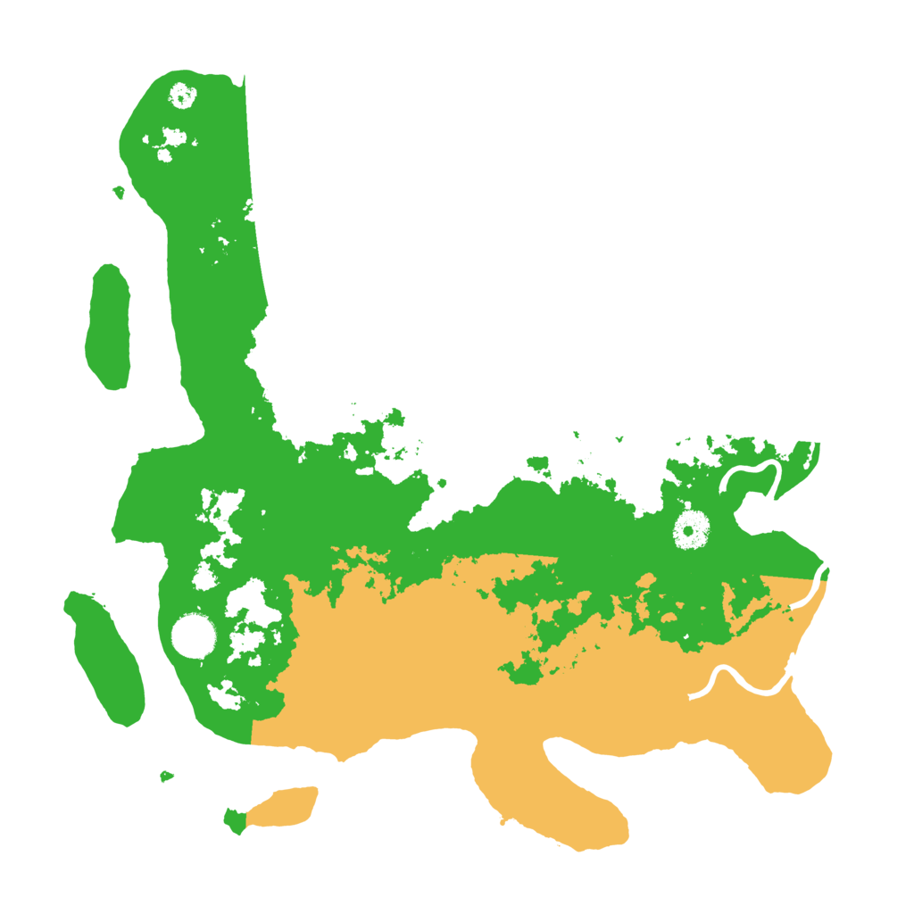 Biome Rust Map: Procedural Map, Size: 3600, Seed: 3261991