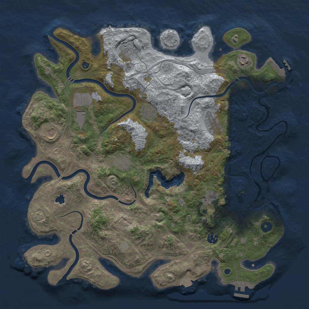 Rust Map: Procedural Map, Size: 4250, Seed: 155315011, 16 Monuments