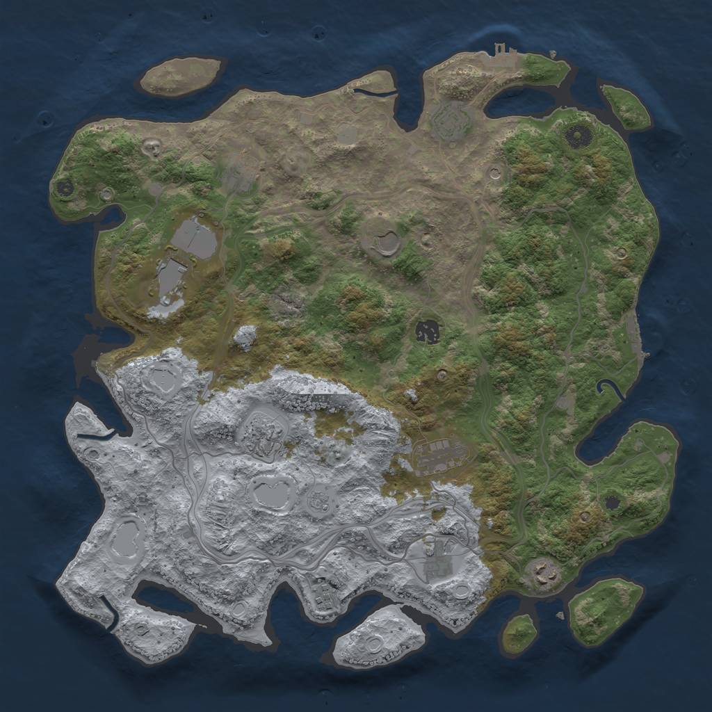 Rust Map: Procedural Map, Size: 4250, Seed: 4875688, 19 Monuments