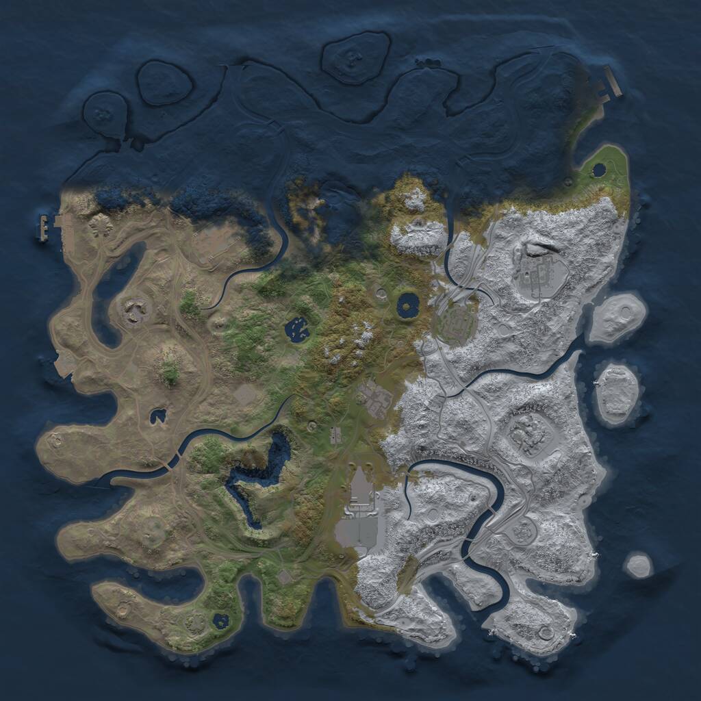 Rust Map: Procedural Map, Size: 4250, Seed: 577422445, 14 Monuments