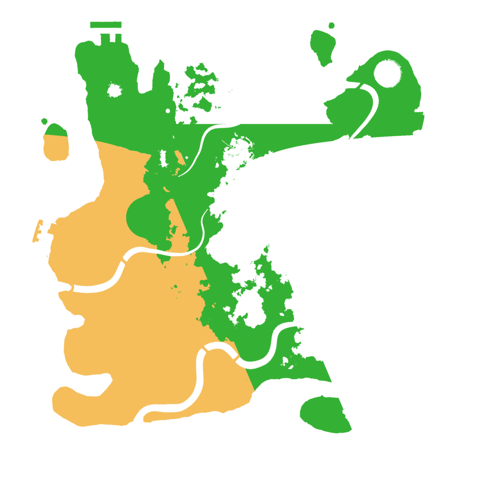 Biome Rust Map: Procedural Map, Size: 3200, Seed: 166892077