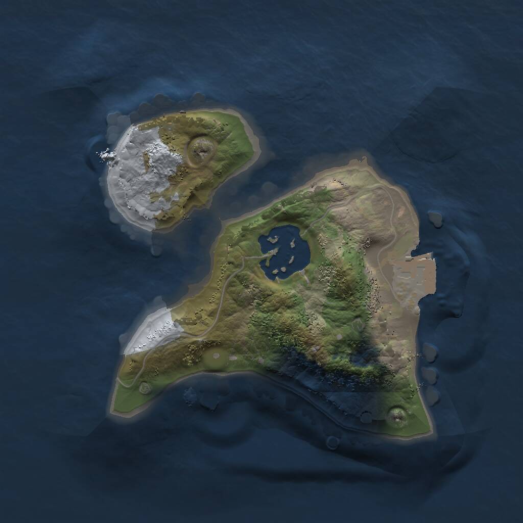 Rust Map: Procedural Map, Size: 1500, Seed: 1312647097, 2 Monuments