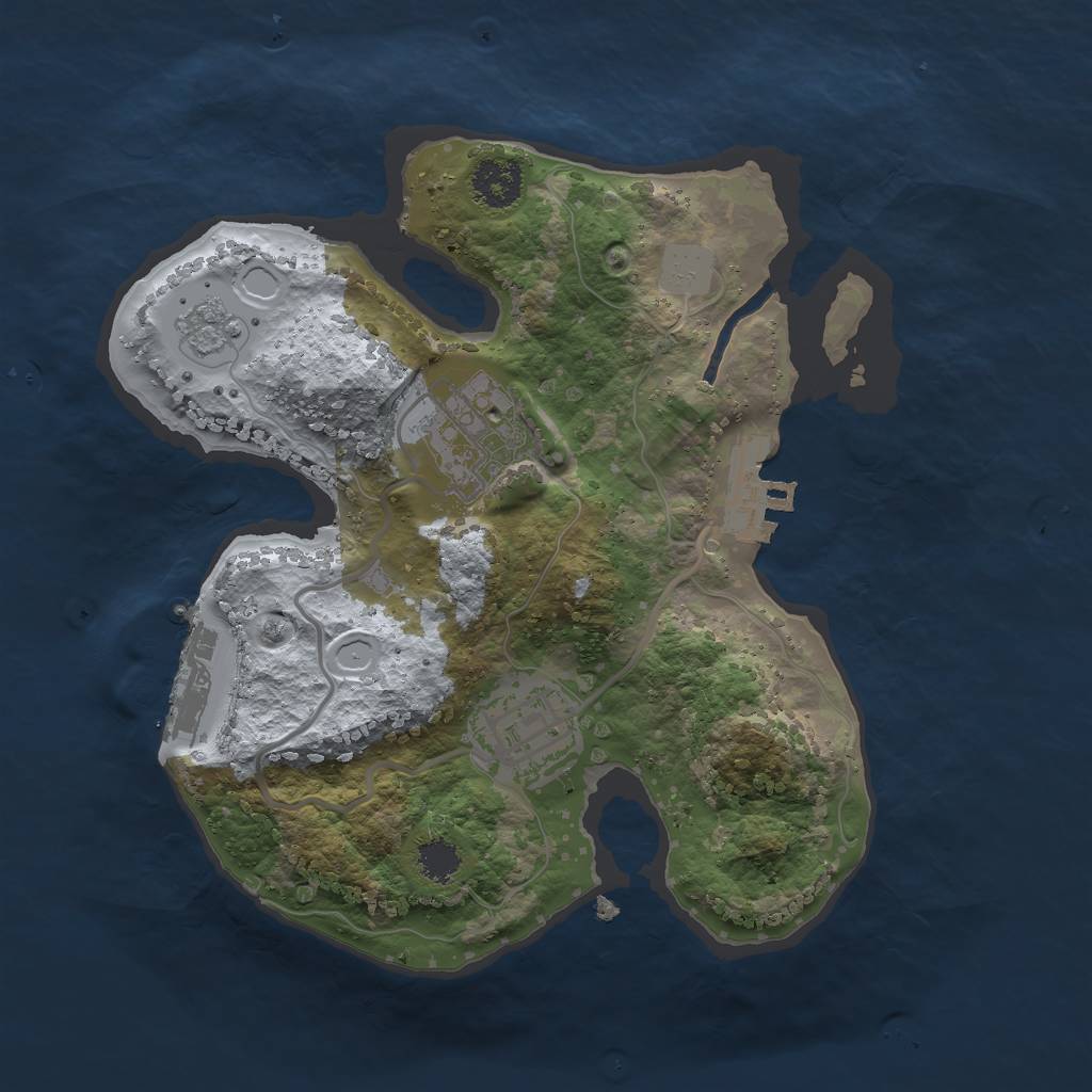 Rust Map: Procedural Map, Size: 2250, Seed: 602645287, 10 Monuments