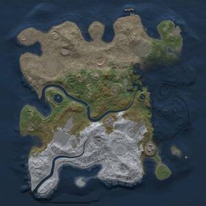 Thumbnail Rust Map: Procedural Map, Size: 3500, Seed: 1101772012, 13 Monuments