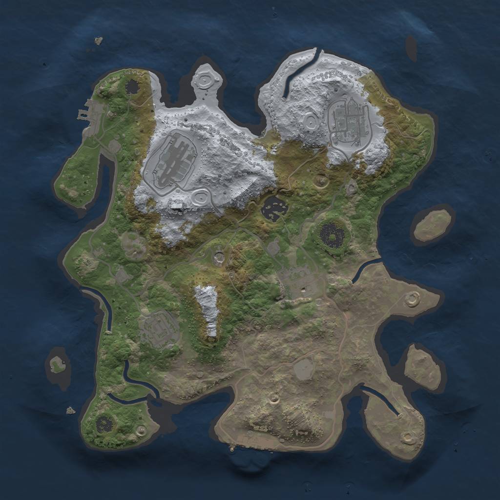 Rust Map: Procedural Map, Size: 3000, Seed: 766275305, 13 Monuments