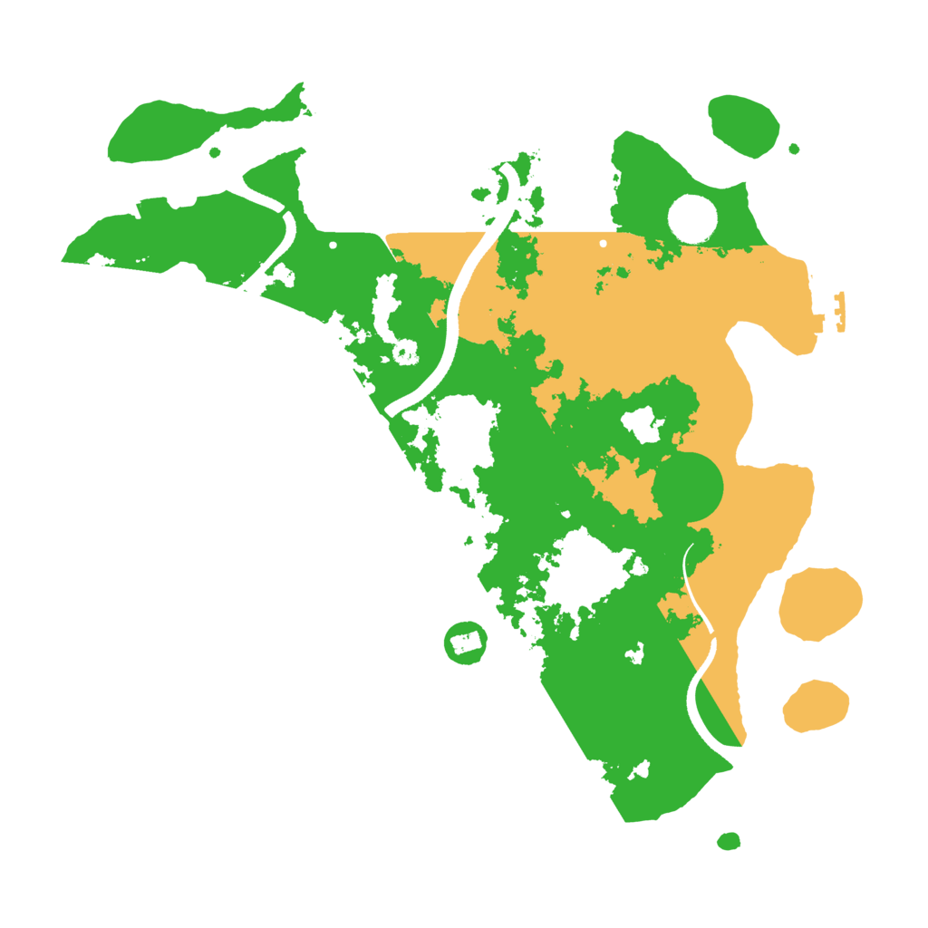 Biome Rust Map: Procedural Map, Size: 3500, Seed: 25363