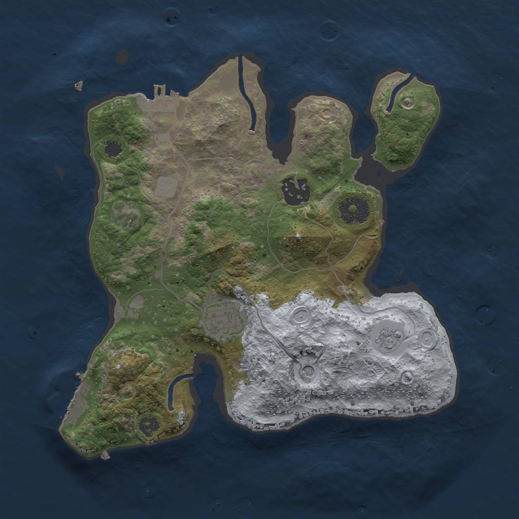 Rust Map: Procedural Map, Size: 2690, Seed: 1127192919, 11 Monuments