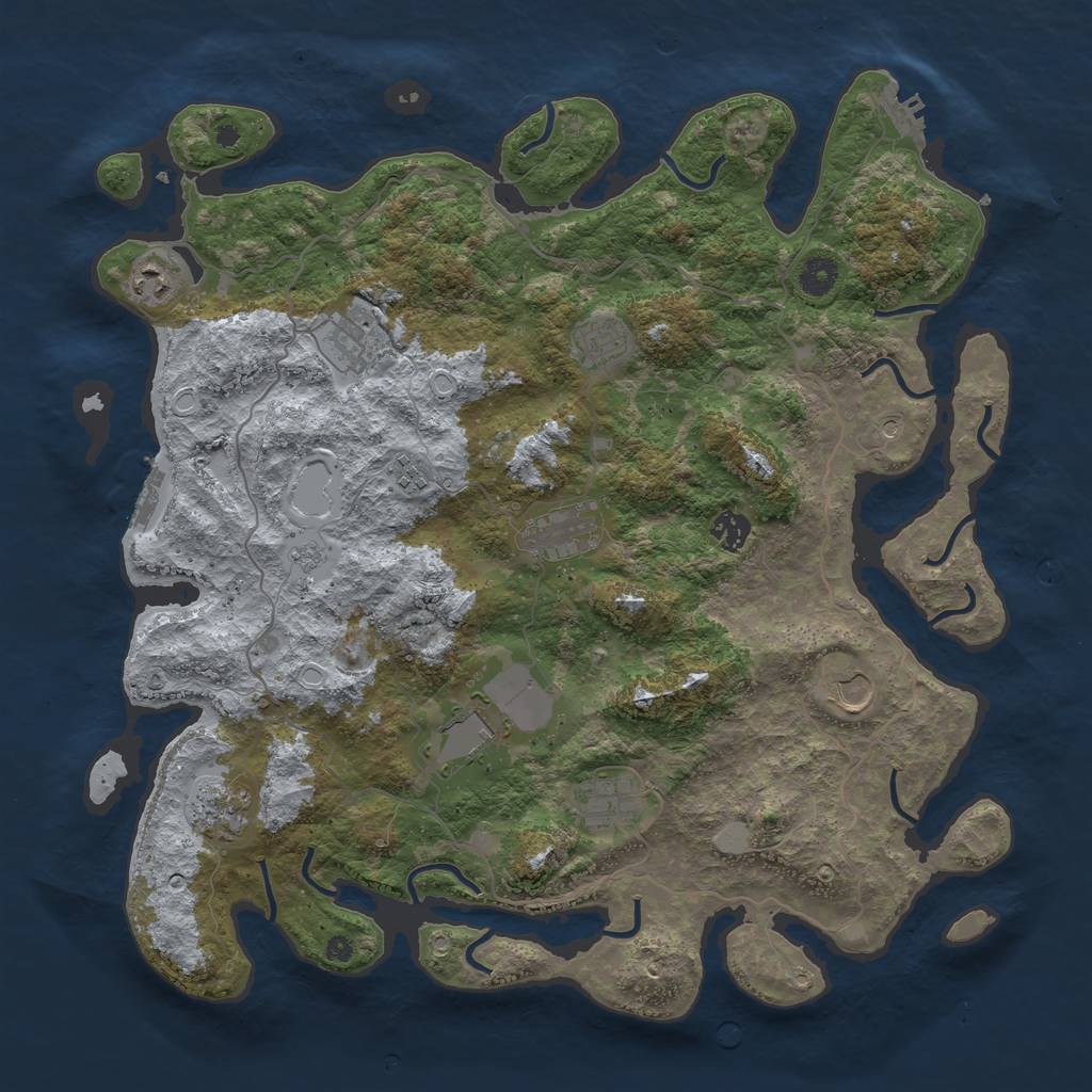 Rust Map: Procedural Map, Size: 4200, Seed: 6432, 19 Monuments
