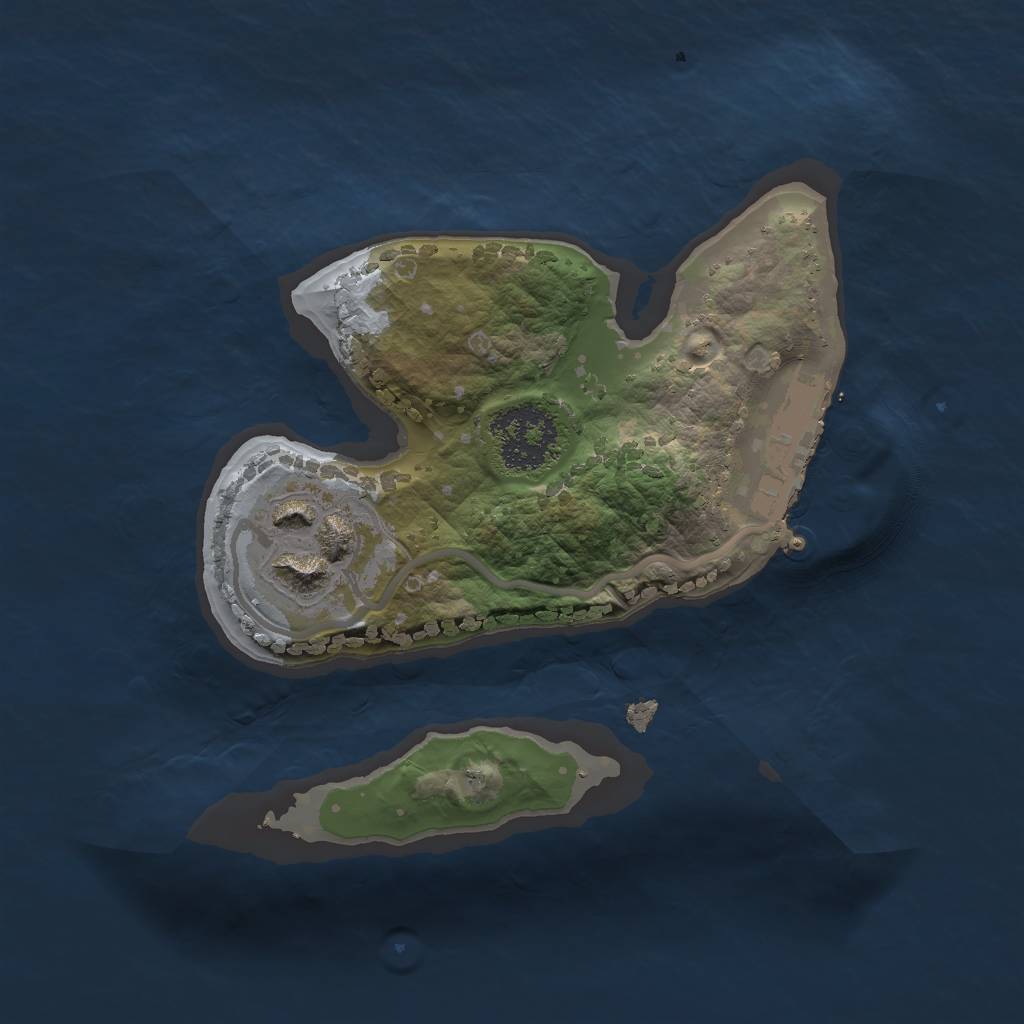 Rust Map: Procedural Map, Size: 1600, Seed: 258964, 6 Monuments