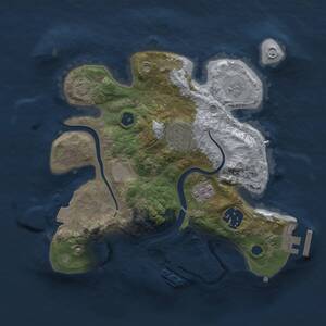 Thumbnail Rust Map: Procedural Map, Size: 2500, Seed: 1123124125, 8 Monuments